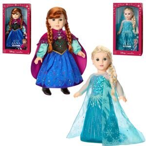 American Girl Elsa Anna Doll Set Disney Frozen Collector LE Swarovski Crystals